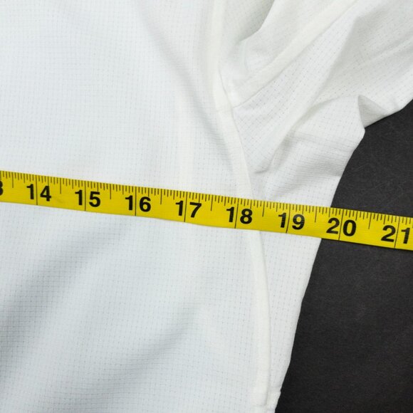 Lululemon Airing Easy Shirt Mens Small Short Sleeve Button-Up Solid White Vented - Picture 14 of 14